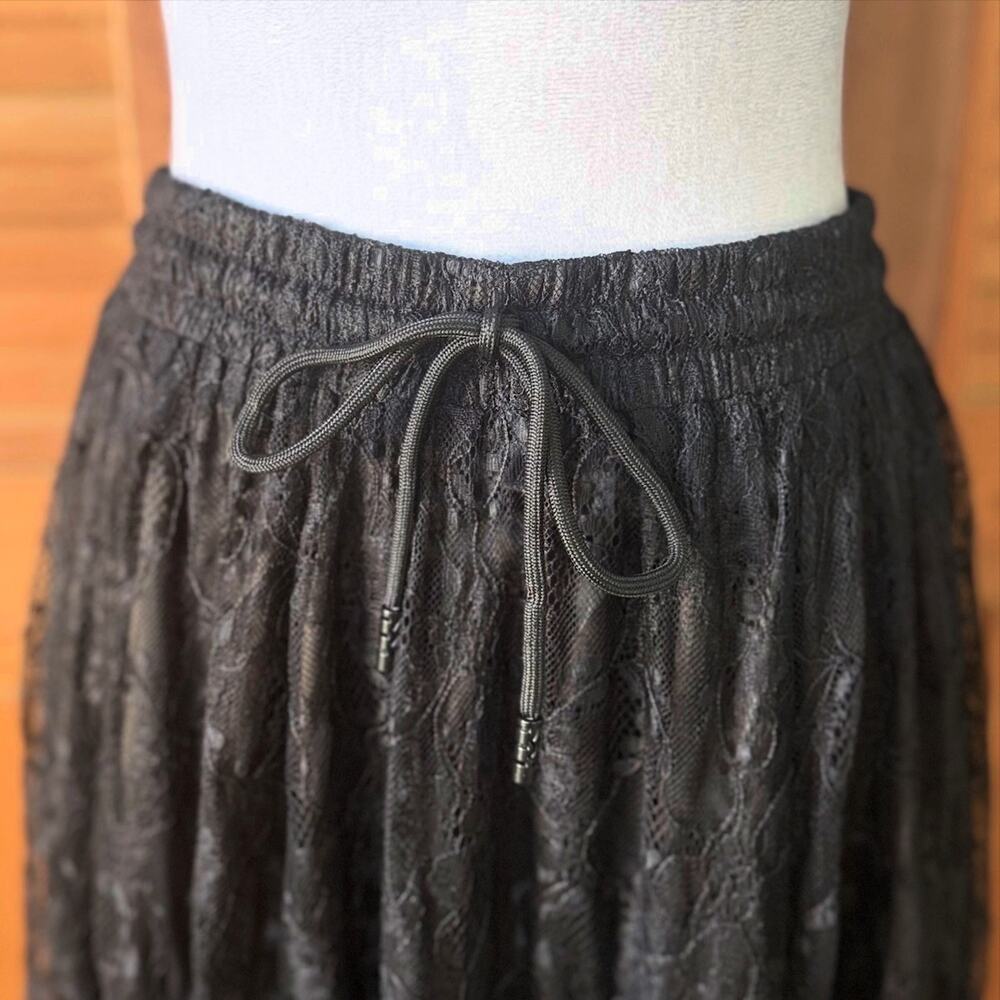 Dark in Love Gothic Victorian Vampire Vkei Black Lace & Ruffle Skirt XS-XL - Picture 3 of 14